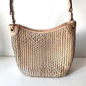 Cole Haan Open Weave Genevieve Hobo EUC